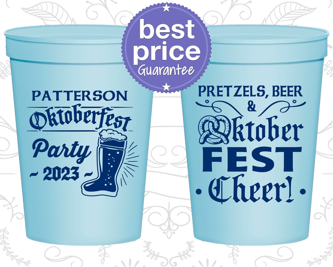 Oktoberfest Cups, Oktoberfest Party Favors, Oktoberfest Decor