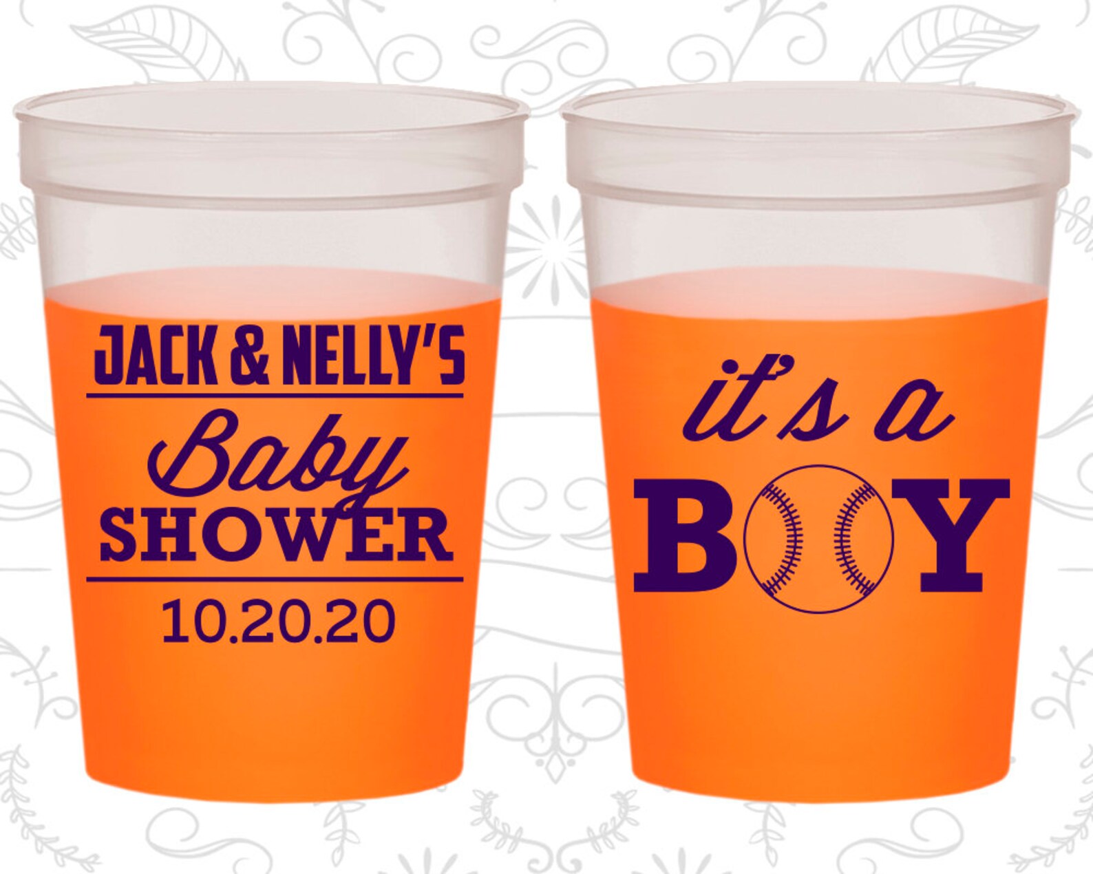 Its a Boy Baby Shower Mood Cups Baseball Baby Shower Etsy