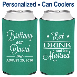 Wedding Favor Can Coolers, Custom Wedding Favors, Personalized Wedding Favors, Rehearsal Dinner Favors, Wedding Favors for Guest | 630