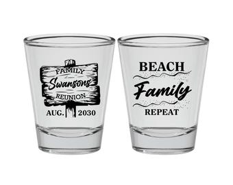 Family Reunion Shot Glasses, Family Reunion Gifts, Family Reunion Party Ideas, Family Reunion Beach, Beach Family Repeat | 160013
