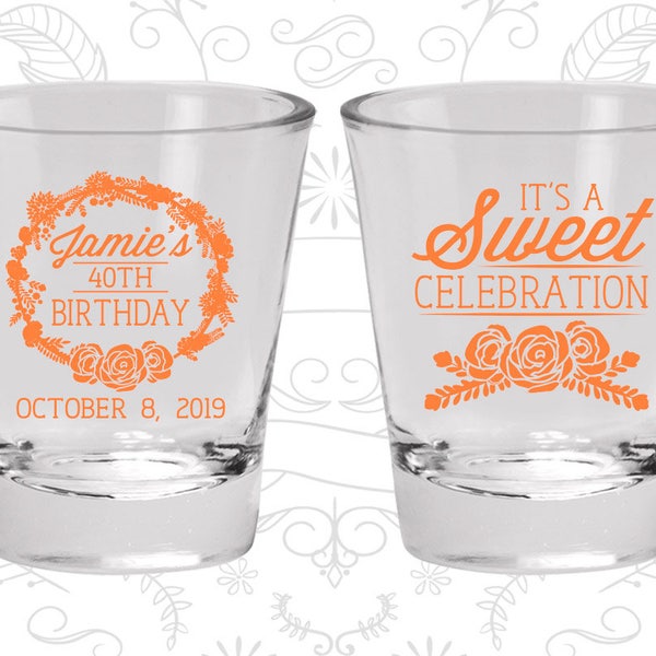 Personalized Shot Glasses Birthday Etsy