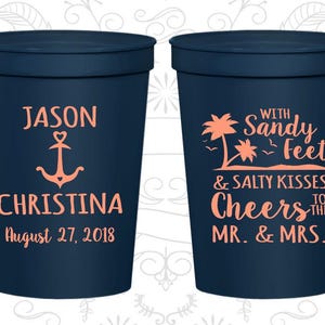 Wedding Favor Cups, Personalized Cups, Wedding Cups, Personalized Plastic Cups, Stadium Cups, Party Cups, Plastic Cups | 290