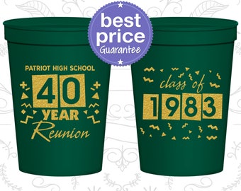 High School Reunion Gifts, Class of 1982 Reunion, 40 Year Reunion, Class Reunion Cups, College Reunion, Reunion Decorations (140018)