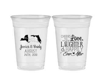 Personalized Disposable Cups, State to State, Monogrammed, Cheap Monogram Soft Sided Cups | 329