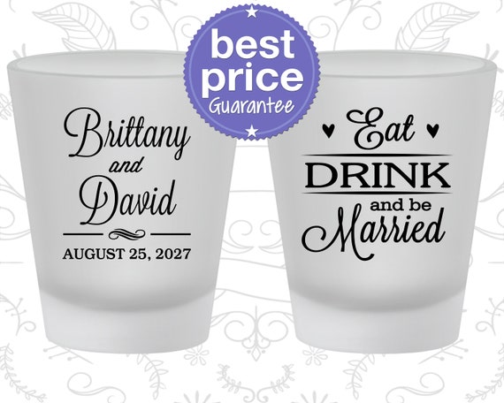 Custom Shot Glasses, Shot Glasses, Shot Glass, Wedding Favors, Wedding Shot Glasses, Personalized Shot Glasses, Custom Shot Glass (C30) Il_570xn