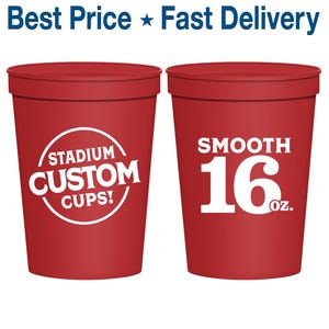 Plastic Cups, Stadium Cups, Party Cups, Plastic Stadium Cups, Plastic Party Cups, Personalized Plastic Cups, Custom Plastic Cups, 16 oz Cups