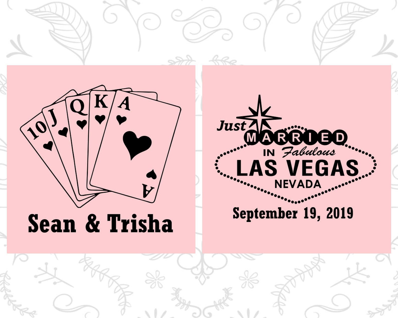 Las Vegas Wedding Customized Styrofoam Cups Just Married Etsy