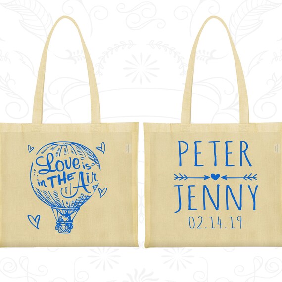 Love is in the Air Wedding Bags, Wedding Bags, Hot Air Balloon Wedding Bags, Love Wedding Bags, Wedding Day Tote (210) Il_570xn