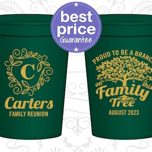 Family Reunion Party Cups, Family Reunion Gifts, Family Reunion Party Ideas, Family Tree, Monogram Family Reunion | 160056