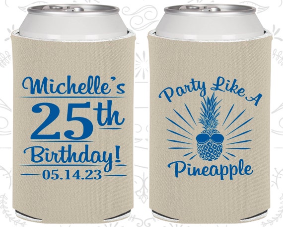 25th Birthday, 25th Birthday Favors, Custom Birthday Party Favors, Party like a Pineapple, Pineapple Birthday Favors, Party Favors (20043) Il_570xn