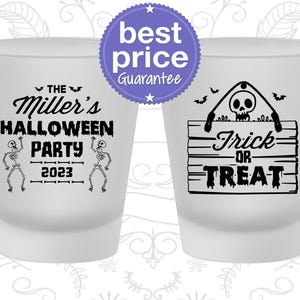 Halloween Shot Glass, Halloween Favors, Personalized Halloween, Halloween Party Decor, Trick or Treat, Skeleton | 250010