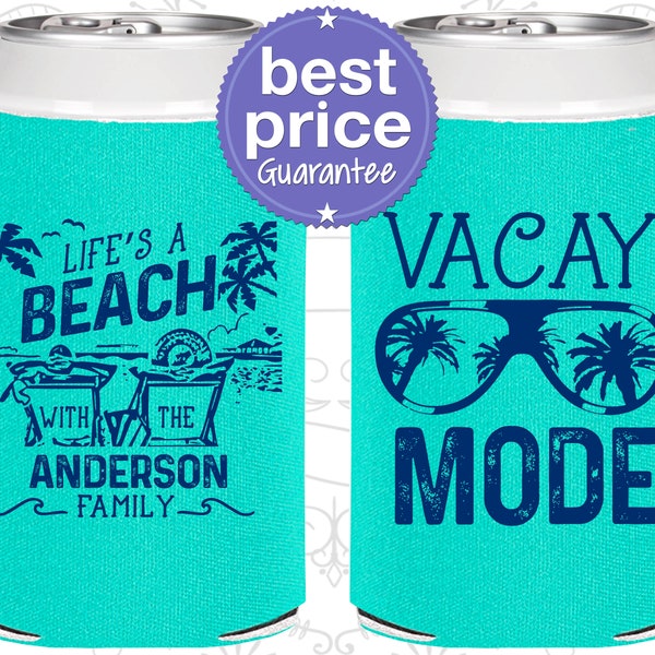 Family Party Favor, Vacation Can Coolers, Family Vacation Favors, Family Beach Trip, Family Beach Party, Vacay Mode (180008)