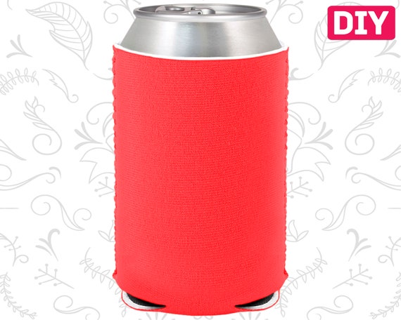 Blank Neoprene Can Coolers Tangerine Blank Coolers Orange Collapsible Can Holders Bulk Beer Huggers DIY Crafts Il_570xn