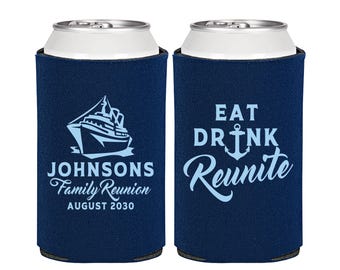 Family Reunion Ideas, Family Reunion Can Coolers, Family Reunion Party Favors, Family Reunion Cruise, Eat Drink Reunite | 160023