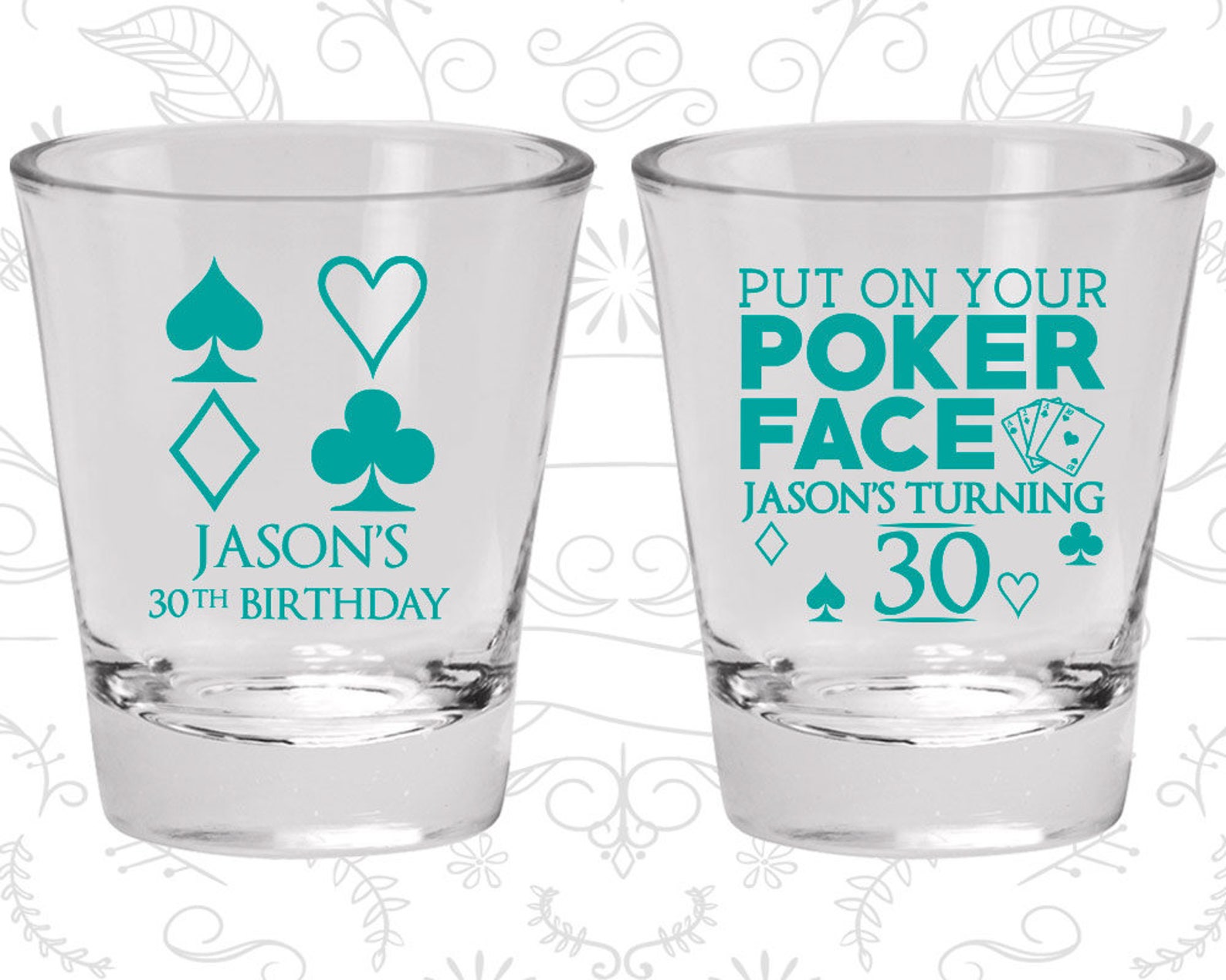 30th Birthday Shot Glasses Custom Birthday Shot Glass Las Etsy