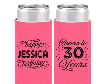 30th Birthday, Cheap Birthday Party Favors, Birthday Can Coolers | 20142