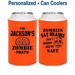 Halloween Party Favors, Halloween Can Coolers, Custom Halloween, Halloween Decorations, Zombie Party | 250026