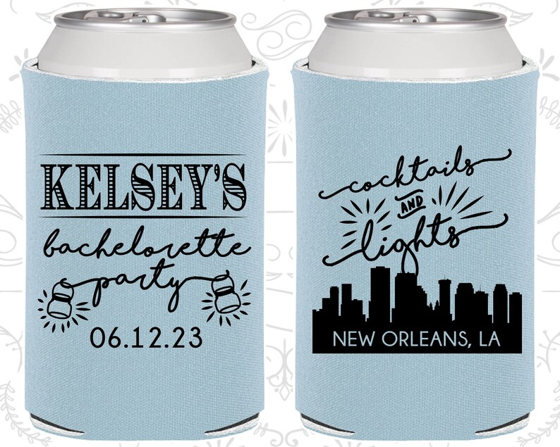 Bachelorette Gift Cocktails and Lights 60066 New Orleans Bachelorette Gifts Louisiana Bachelorette Gifts Custom Bachelorette Party