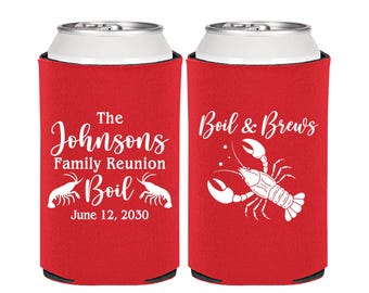 Family Reunion Ideas, Family Reunion Can Coolers, Family Reunion Party Favors, Crawfish Boil, Beer | 160005