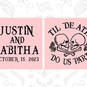 Till Death Do Us Part, Sugar Skull Wedding Favors, Day of the Dead Wedding Favors, Candy Skull Wedding, Dia De Los Muertos Wedding 85 image 4