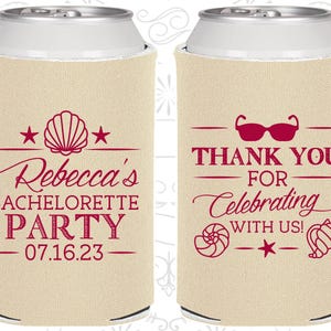 Bachelorette Beach Party Gifts, Personalized Bachelorette Gift ideas, Thank you for celebrating with us, Bachelorette Gift | 60177