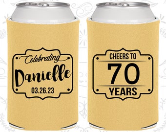 70th Birthday, 70th Birthday Favors, Printed Birthday Ideas, Cheers to 70 years, Cheers to Seventy Years, Party Favors (20227)