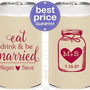 Personalized Wedding Favors, Wedding Favors, Custom Can Cooler, Wedding Reception Favors, Rustic Wedding Favors, Wedding Favor Ideas | 615