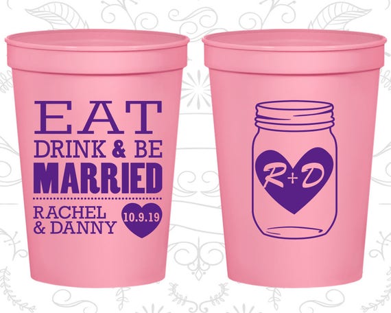 Monogram Wedding Cups, Monogram Cups, Monogram Cup, Monogram Stadium Cups, Monogrammed Plastic Cups, Monogrammed Cups (17) Il_570xn