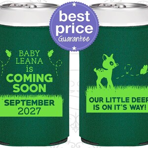 Baby Shower Decorations, Baby Shower Can Cooler, Baby Doe, It’s a Doe, Deer Antler Baby, It’s a Girl, Rustic Baby Shower | 90011