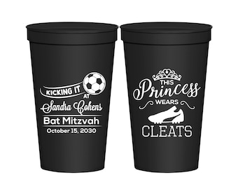 Bat Mitzvah Stadium Cups, Bat Mitzvah Party Favors, Bat Mitzvah Items Batmitzvah Favor, Soccer Bat Mtzvah, Sports Bat Mitzvah | 120014