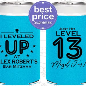 Bar Mitzvah Favors, Bar Mitzvah Can Coolers, Bar Mitzvah Items Barmitzvah Gift, Video Game Bar Mitzvah | 110014
