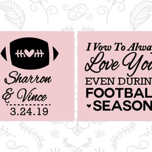 I Vow to Always Love You, Even During Football Season, Custom Color Changing Cups, Football Wedding, Blue Mood Cups 302 image 4
