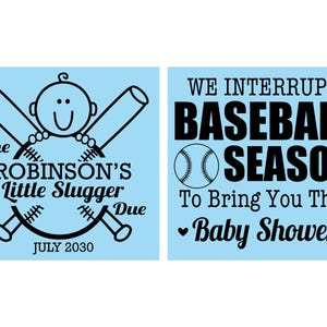 Baseball Baby Shower, Baby Shower Decorations, Little Slugger, Sports Baby Shower, Baby Shower Can Coolers, Baby Shower Giveaways | 90090 image 2