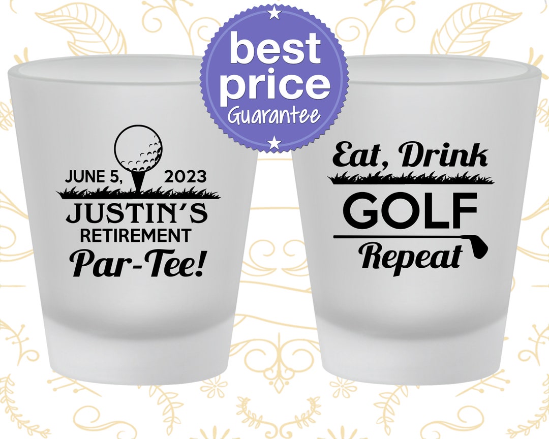 Retirement Shot Glasses, Retirement Party Favors, Retirement Gifts