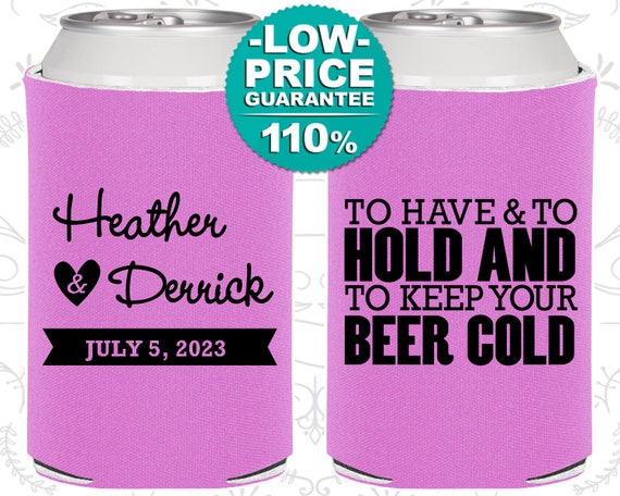 Rustic Wedding Favors, Personalized Can Cooler, Custom Wedding Favors, Wedding Favors, Wedding Favor Ideas, Wedding Rehearsal Favors (C31) Il_570xn