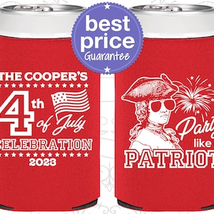 4th of July Party Ideas, 4th of July Can Coolers, July 4th Party, Independence Day, Party Like a Patriot, America | 220038