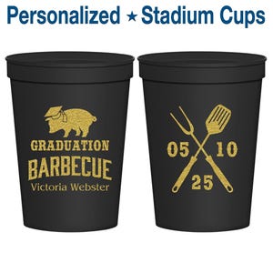 Graduation Party Cups, Graduation Favors, Grad Party Favor, College Graduation Party Favors, Class of 2025 Cups, Graduation BBQ | 130008