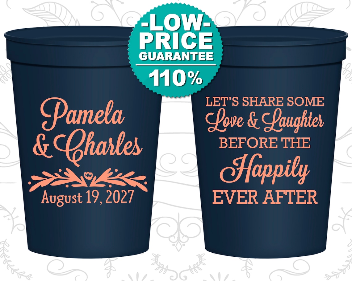 Plastic Wedding Cups Wedding Cups Plastic Cups Stadium | Etsy