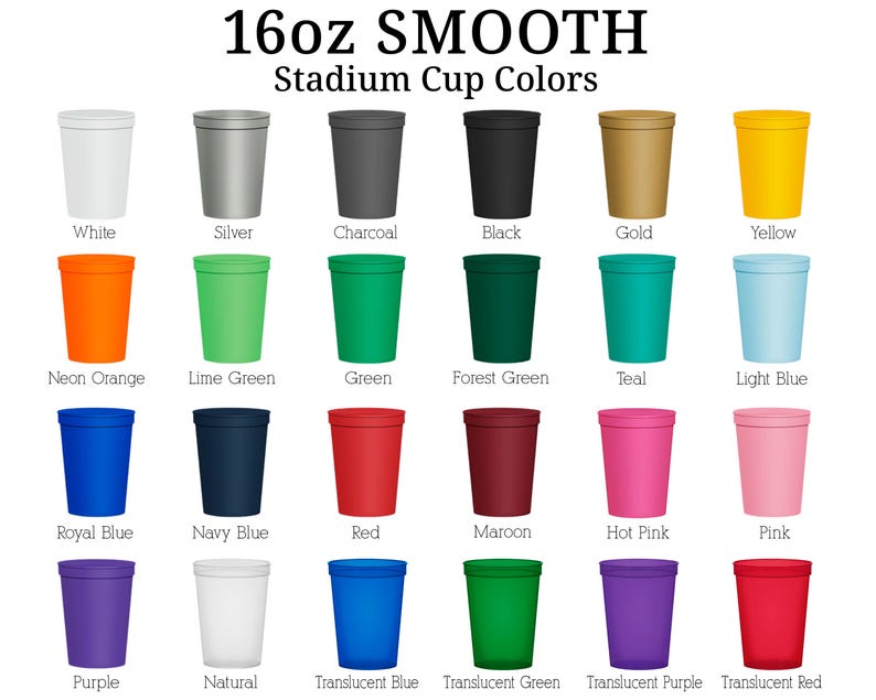 a large group of cups with different colors