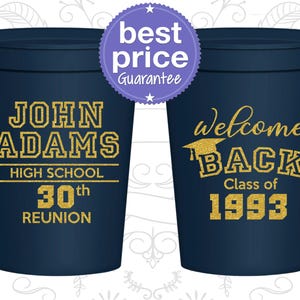 High School Reunion Favors, Class of 1995 Reunion, 30 Year Reunion, Class Reunion Cups, College Reunion, Reunion Decorations | 140007