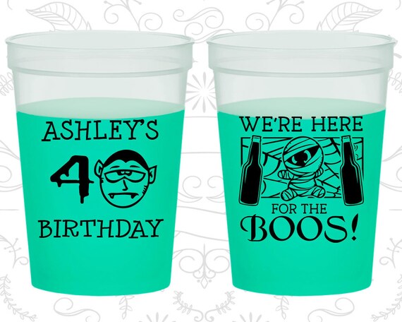40th Birthday Mood Cups, Halloween Birthday, Mummy Birthday, Birthday Color Changing Cups (20291) Il_570xn