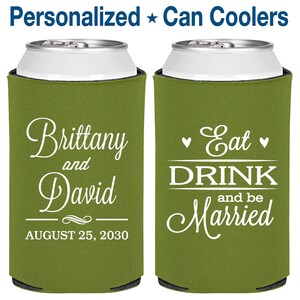 Custom Wedding Favors, Personalized Wedding Favors, Wedding Can Coolers, Rehearsal Favor, Unique Wedding Favors, Wedding Guest Favors | 630