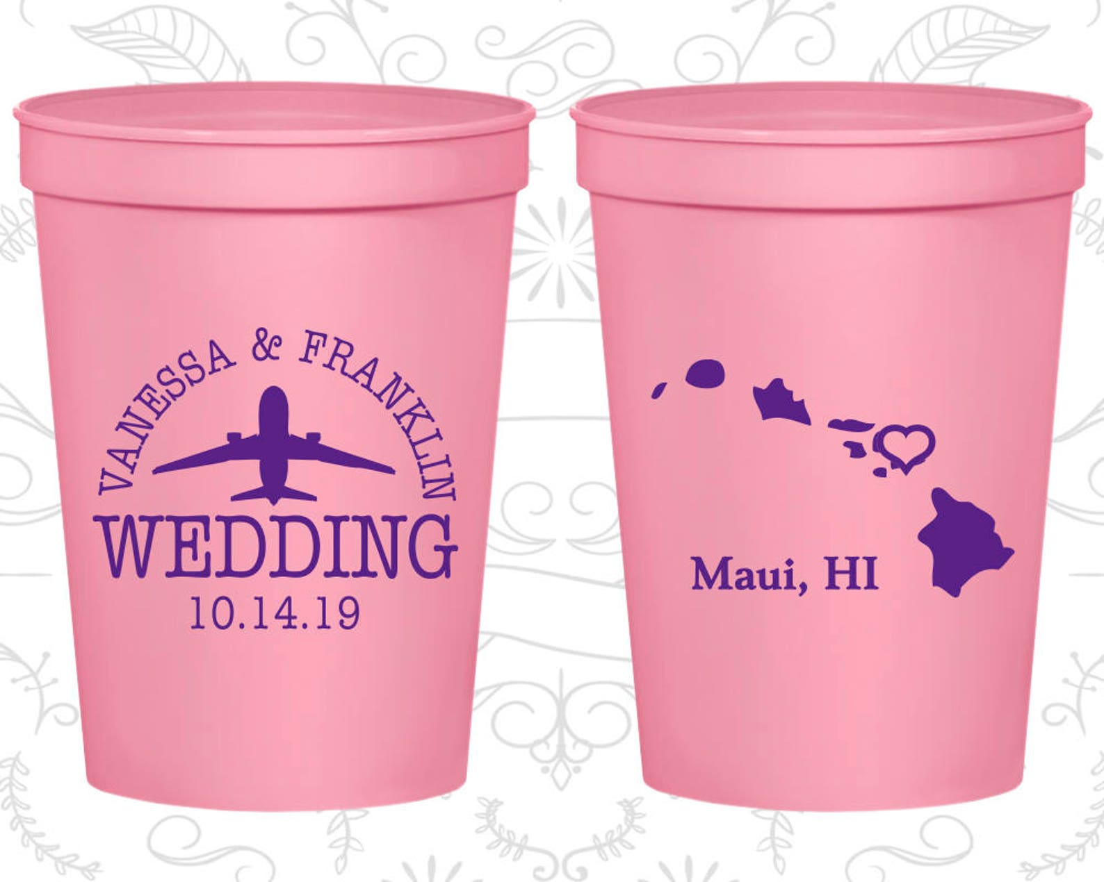 Hawaii Wedding Cups Hawaii Stadium Cups Hawaii Plastic Cups Etsy