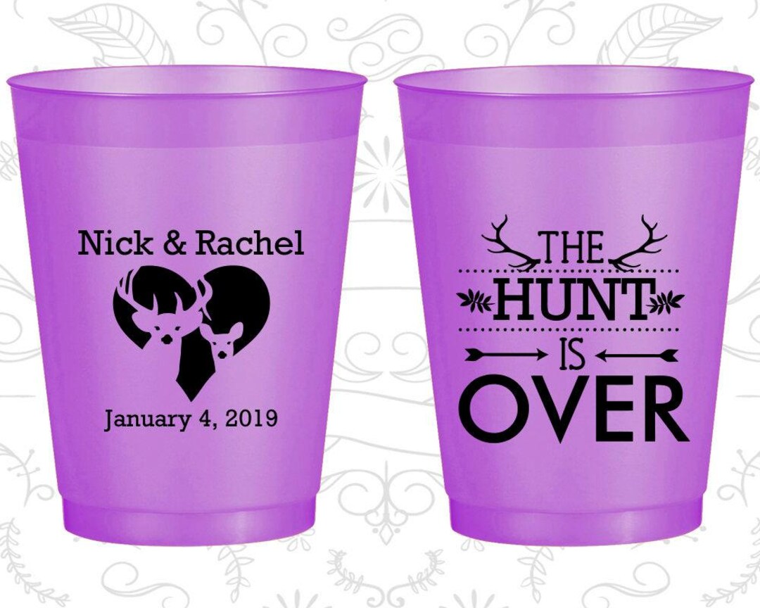 The Hunt is Over, Cheap Shatterproof Cups, Antler Wedding, Deer Antler ...