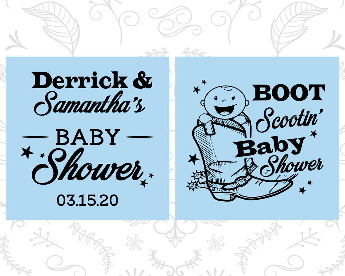 Boot Scootin Baby Shower Custom Baby Shower Cups Country Etsy
