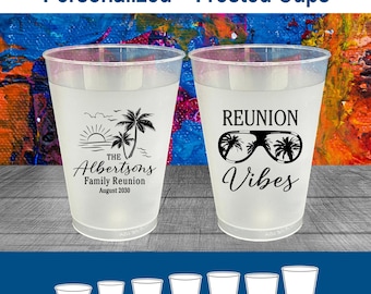 Family Reunion Frosted Cups, Family Reunion Favors, Family Reunion Gift Ideas, Reunion Vibes | 160034