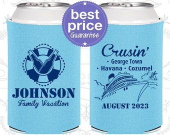 Family Trip Gifts, Vacation Can Coolers, Family Vacation Favors, Cruise Party Favors, Cruise Ship, Cruise Ship Gifts (180039)