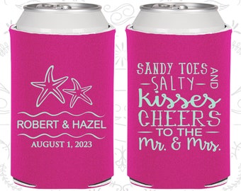 Beach Wedding Favors, Sandy Toes and Salty Kisses, Cheers to the Mr and Mrs, Wedding Ideas, Tropical Wedding Favors, Starfish (356)