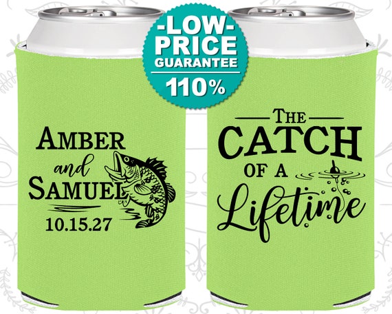 Outdoor Wedding Favors, Fisherman Gifts, Fisherman Wedding Gift, Personalized Wedding Gift, Fishing Wedding Gift, Wedding Can Coolers (C246) Il_570xn