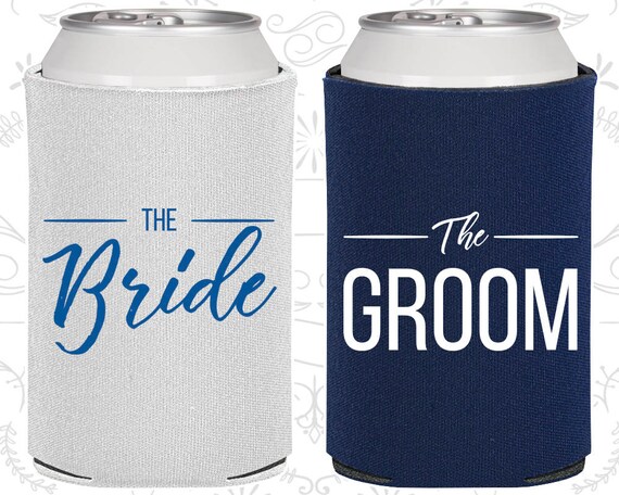 Bride Groom Can Cooler, Bride Groom Gift, Bride Groom Sets, Couples Gift Ideas, Bride and Groom Gift (320016) Il_570xn